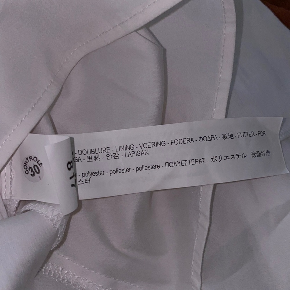 Zara White Top with Ruffles Sleeves size XS - Picture 4 of 6